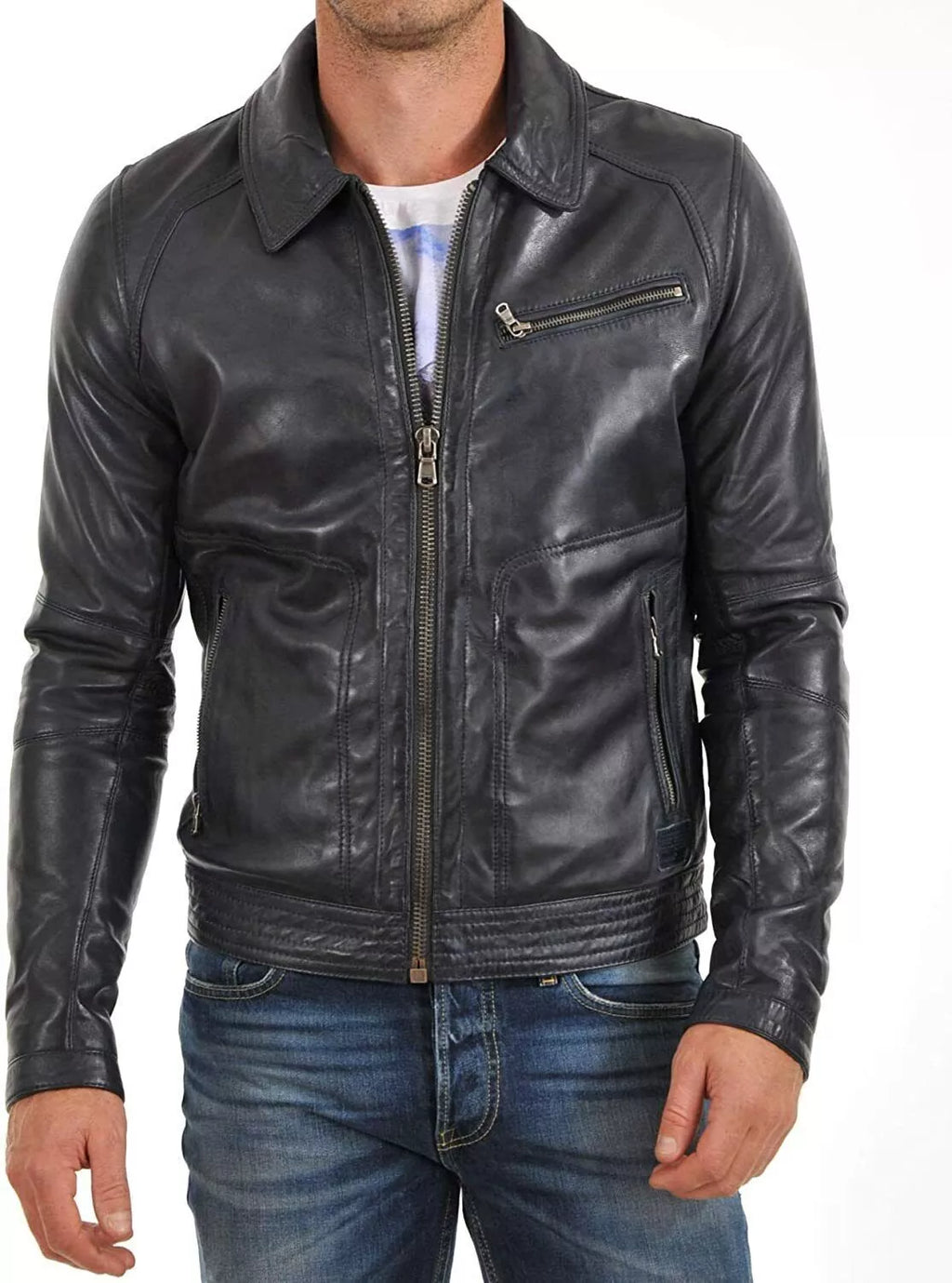 Leather Men's Genuine Lambskin Leather Jacket