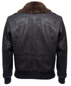 Men's Air Force A2 Brown Aviator Leather Bomber Jacket-Sao Paulo