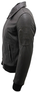 Mens Cowhide Analine Leather A2 US Airforce Bomber Jacket