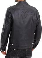 Stylish Men's Zip Front Leather Jacket - Effortless Elegance and Comfort