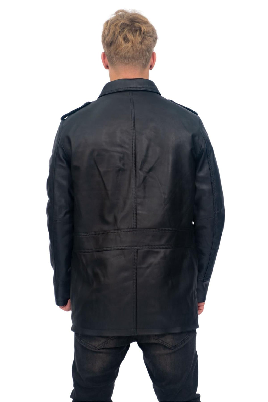 Mens Leather Parka Safari Coat-Mesa Verde