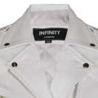 Womens Cowhide Leather Biker Jacket-Mansfield