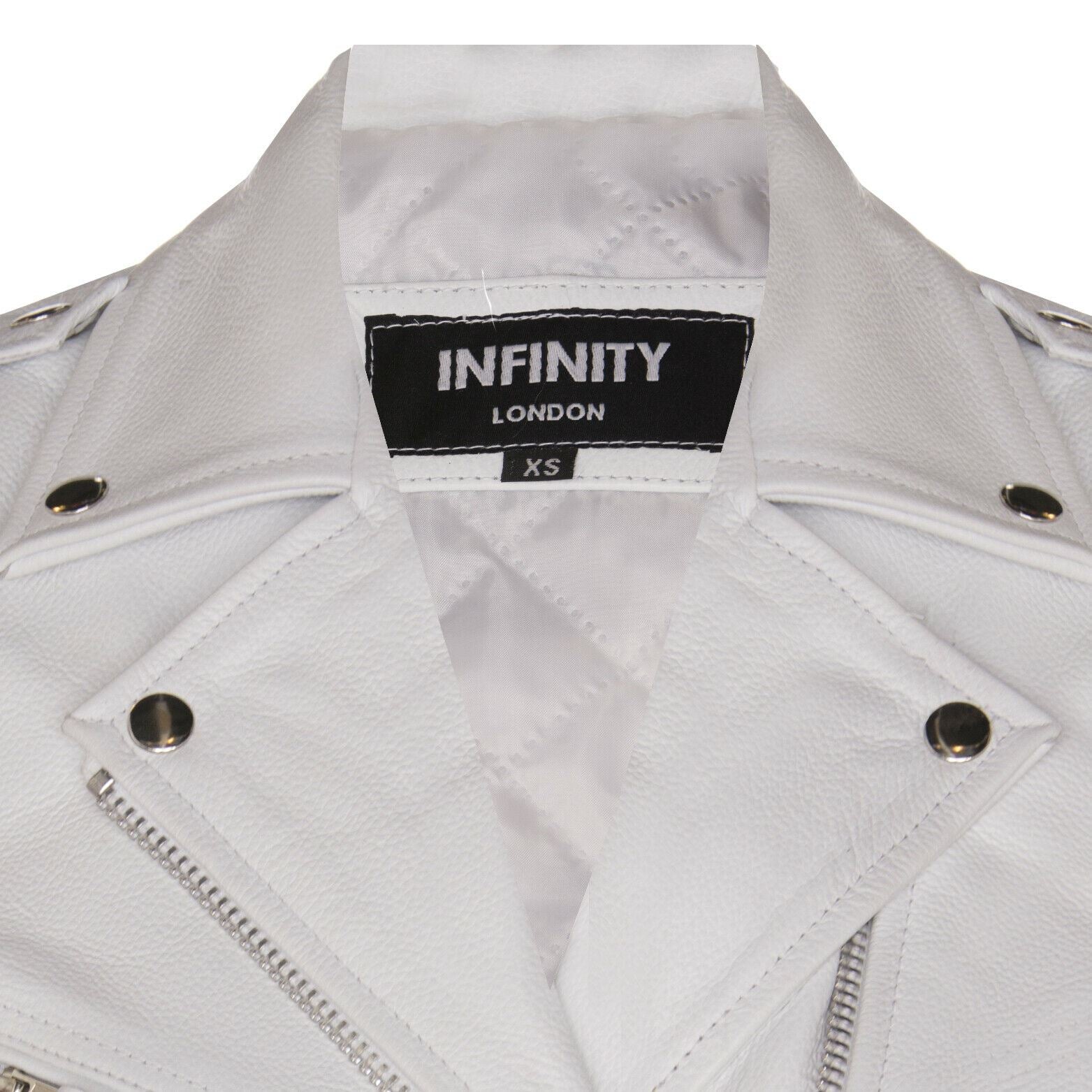 Womens Cowhide Leather Biker Jacket-Mansfield