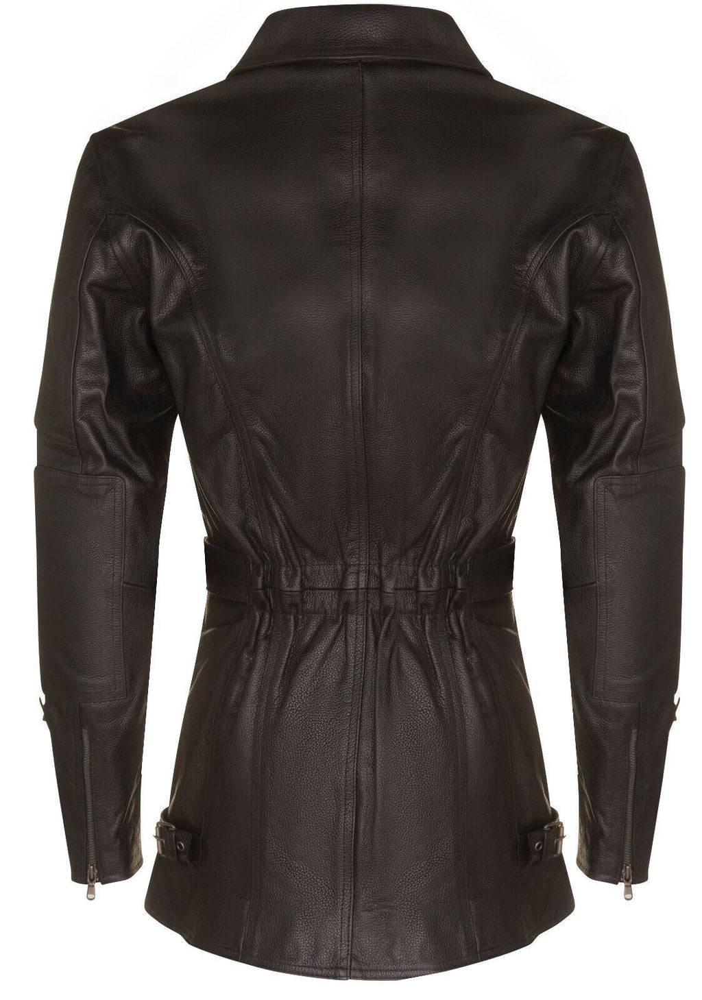 Mens Cross Zip Mid-Length CE Armour Biker Jacket