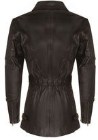 Mens Cross Zip Mid-Length CE Armour Biker Jacket