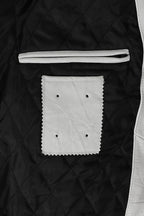 FONZY Men's White Genuine Calf Leather Classic Biker Jacket