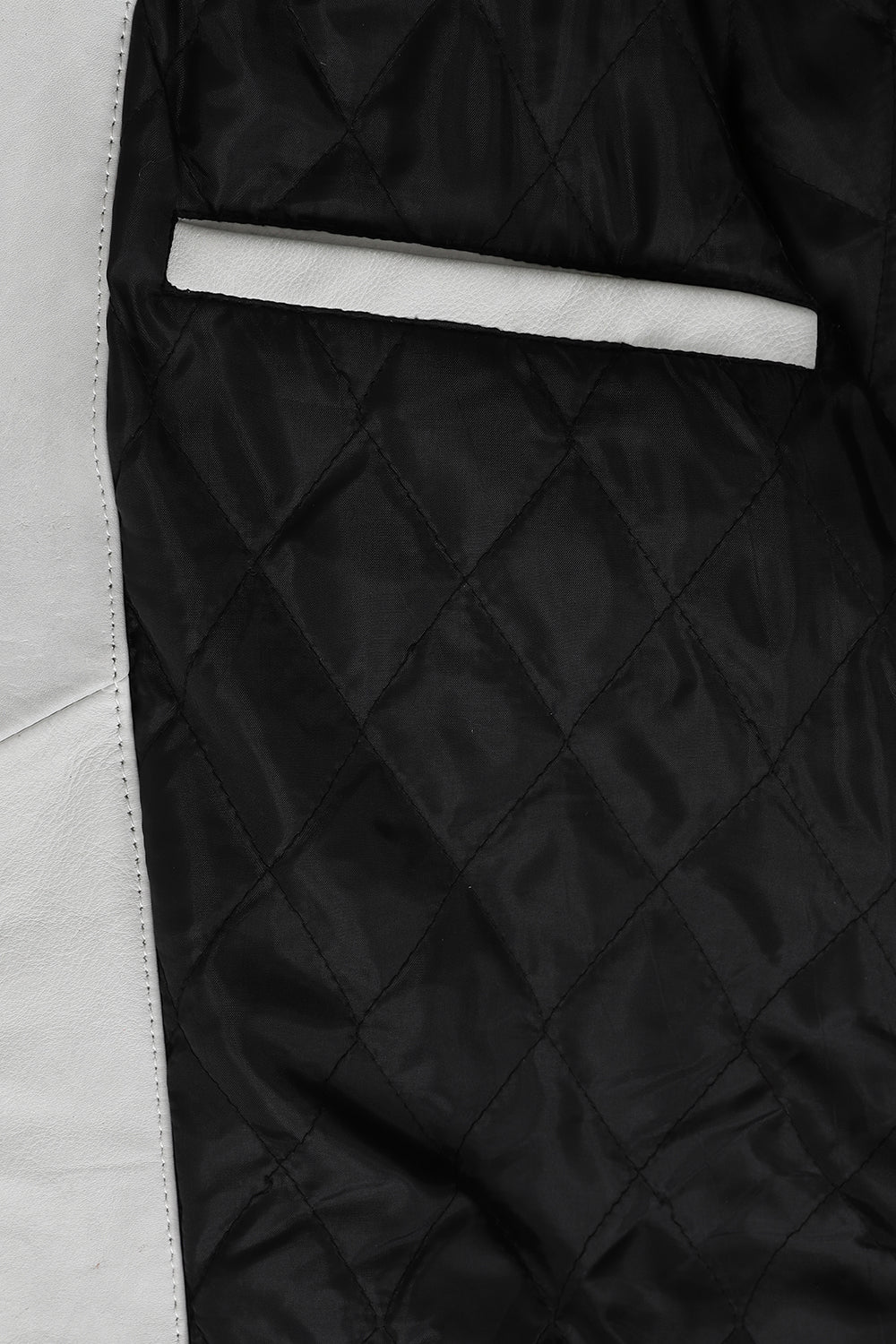 FONZY Men's White Genuine Calf Leather Classic Biker Jacket