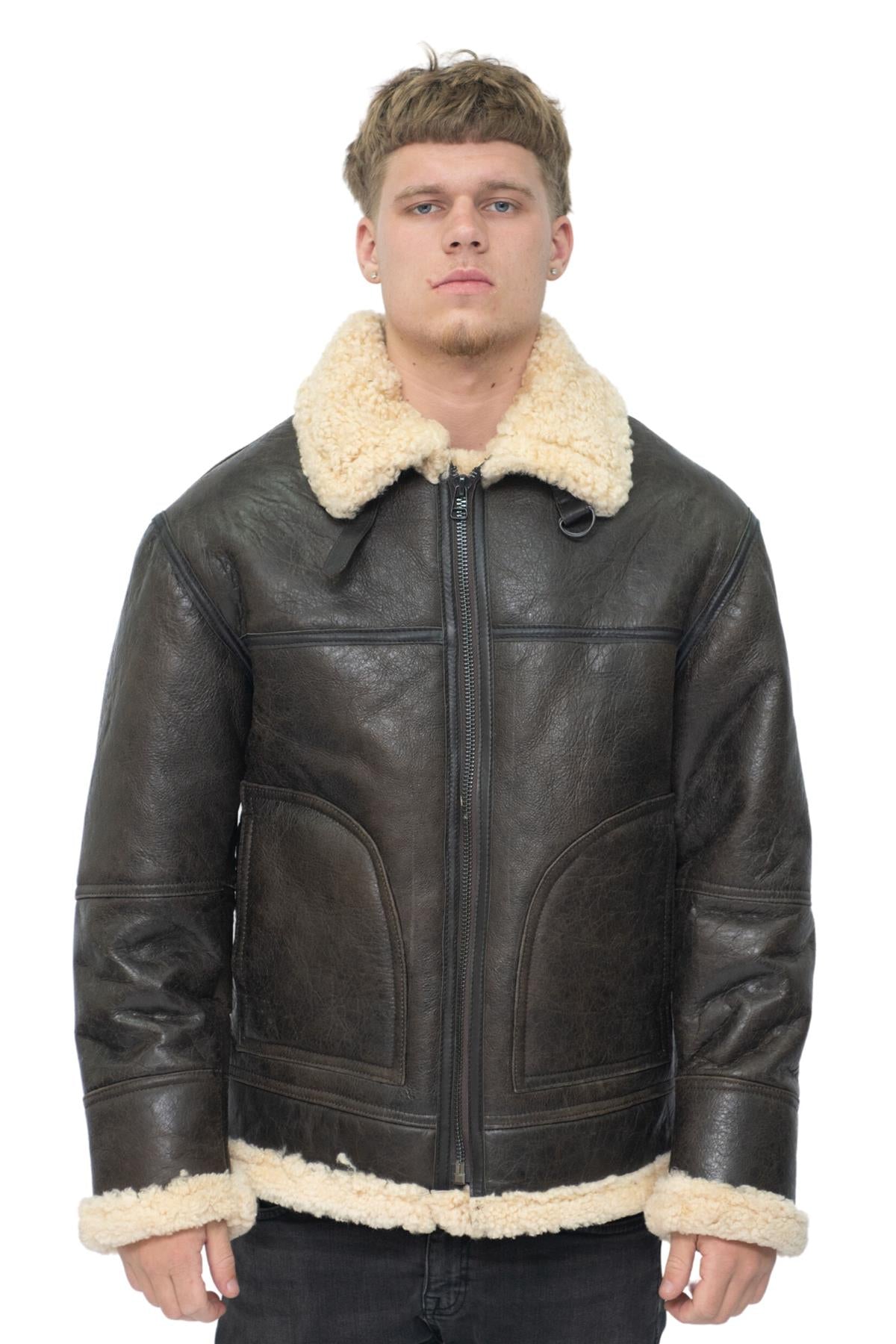 Mens B3 Shearling Sheepskin Aviator Jacket-Gloucester