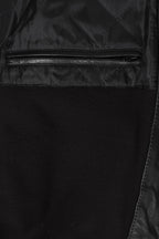 Men's Genuine Cowhide Pilot Leather Jacket - Black with Fur Collar