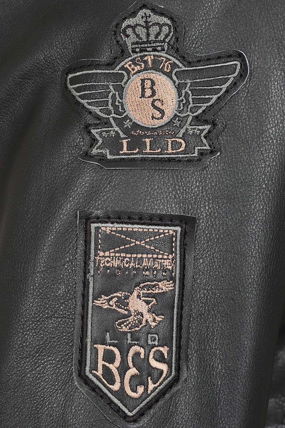 Men's Genuine Cowhide Pilot Leather Jacket - Black with Fur Collar