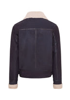 Mens Real Sheep Suede Bomber Aviator Jacket - Sandnes