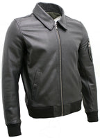 Mens Cowhide Analine Leather A2 US Airforce Bomber Jacket