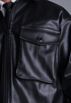 Classic Cropped Leather Jacket