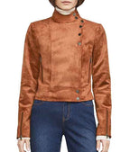 Brown Leather Women Jacket