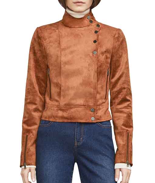 Brown Leather Women Jacket