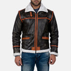 Alpine Brown Fur Leather Jacket