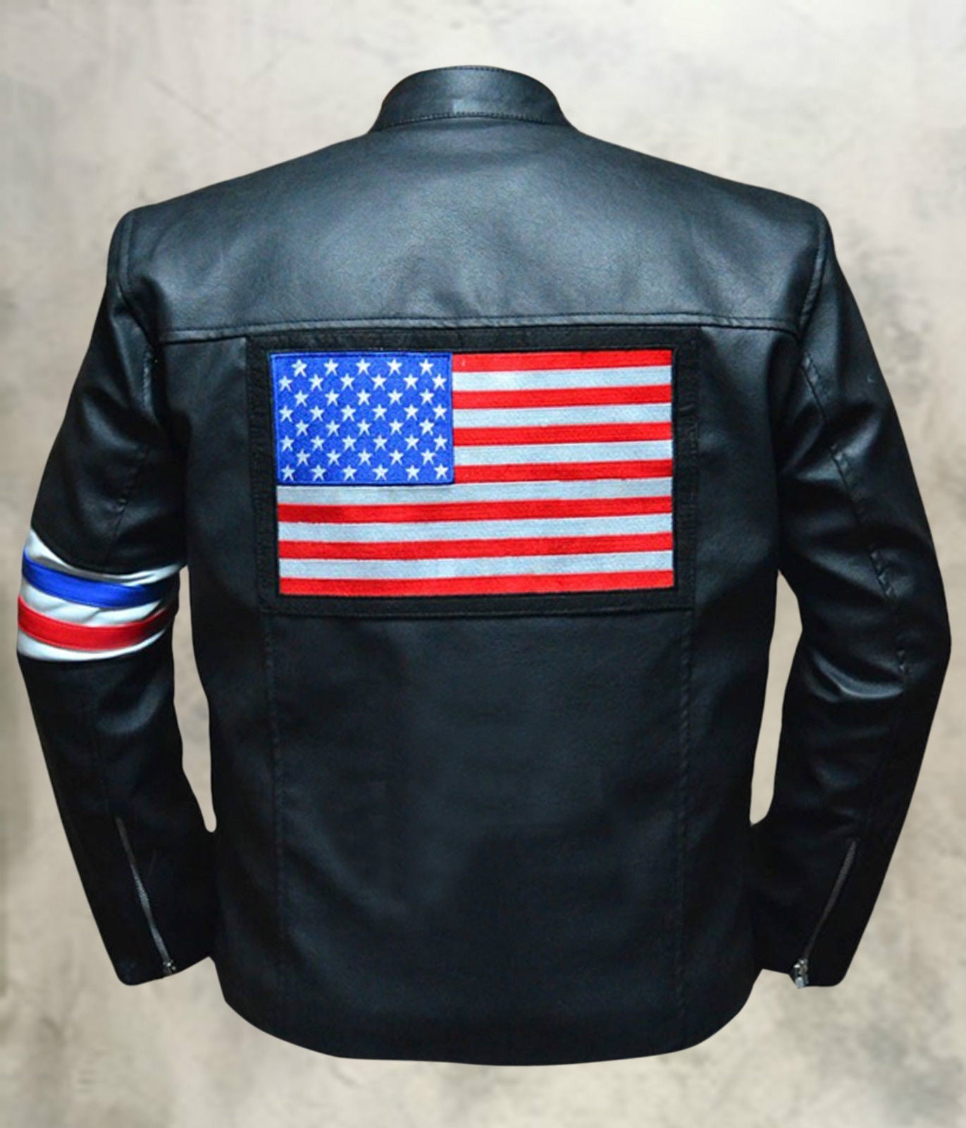 Men's Captain America Steve Rogers Easy Rider Real Sheepskin Leather Jacket