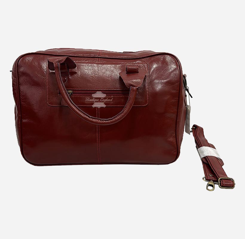Unisex Leather Holdall Weekend Bag