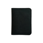 Black Leather Bifold Card Holder - Mini Wallet