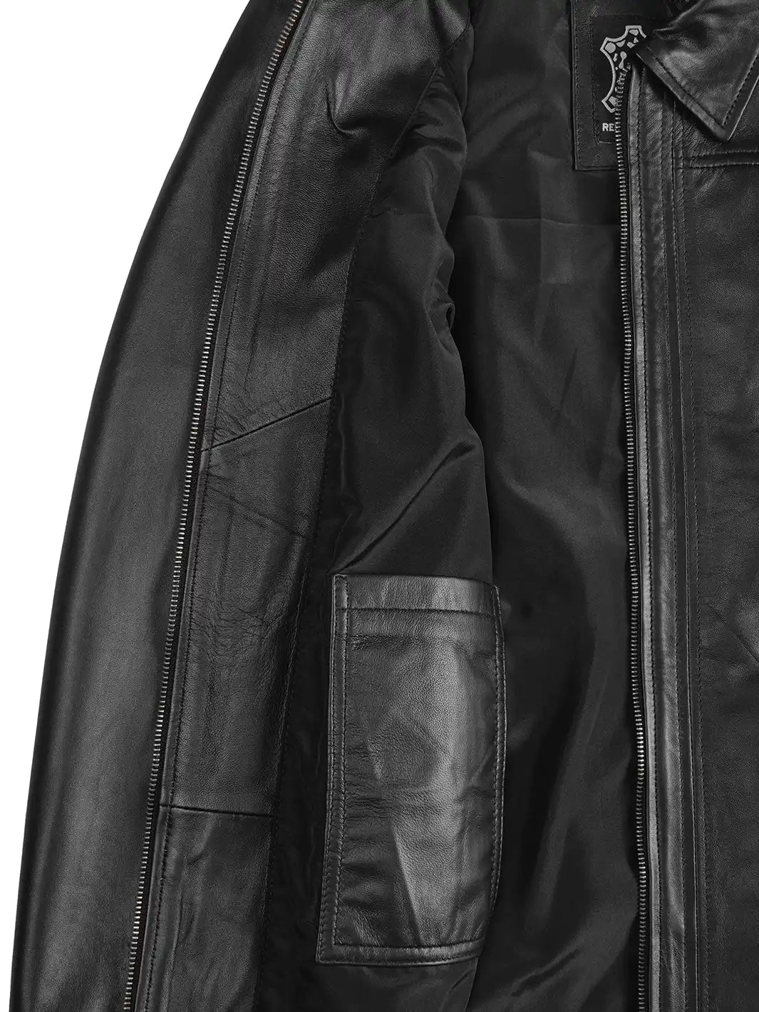 Marsha Women's Real Leather Black Car Coat