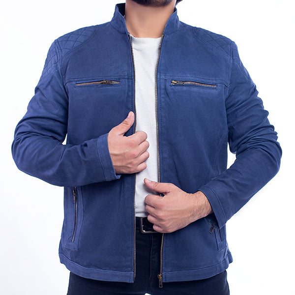 Classic Blue Suede Jacket