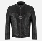 BRUISER Men's Leather Racer Jacket