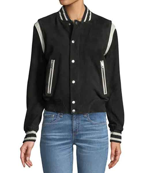 Women’s Black Fleece Bomber Jacket