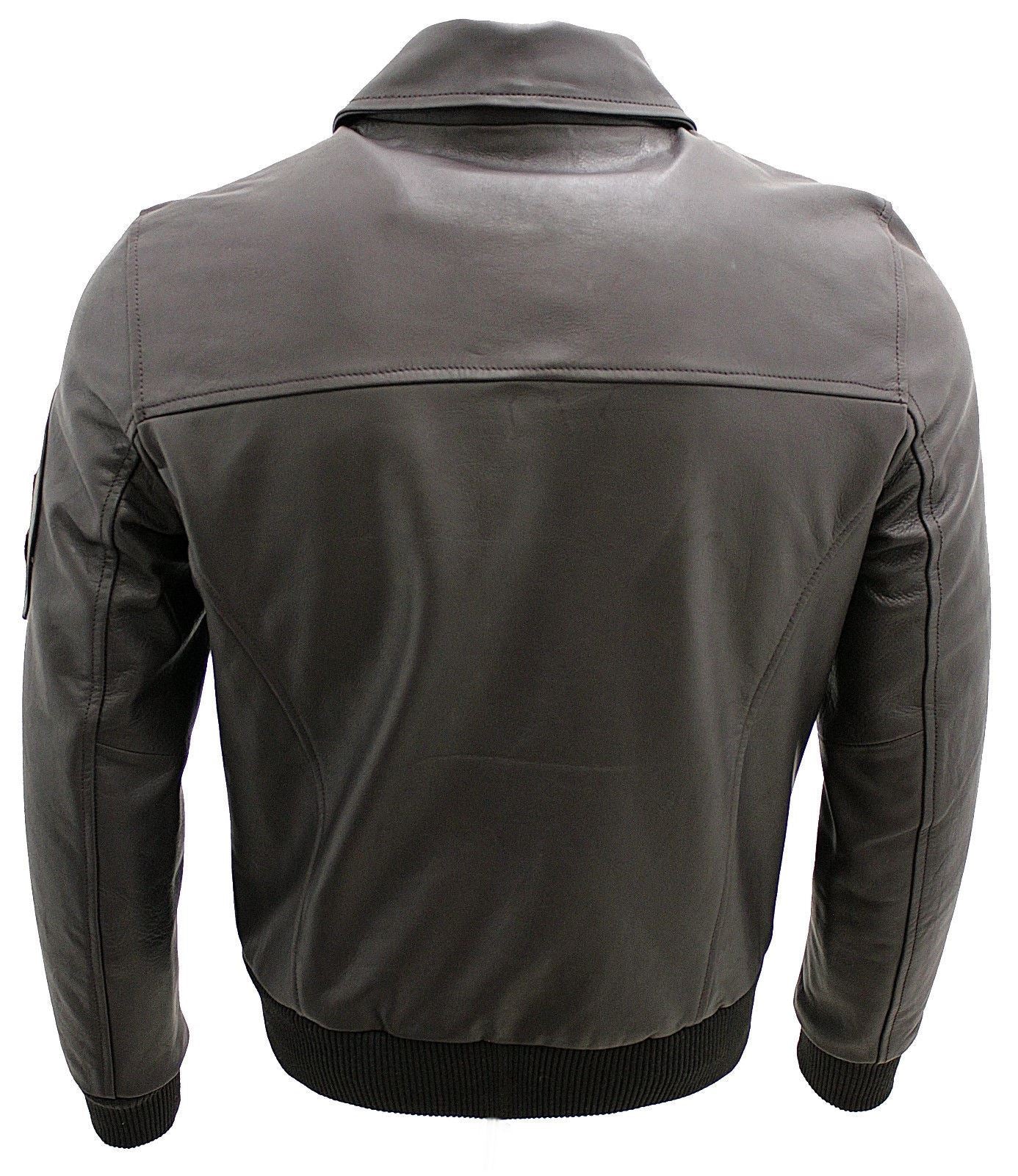 Mens Cowhide Analine Leather A2 US Airforce Bomber Jacket