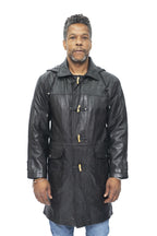Mens Leather Duffle Classic Coat-Aylesbury