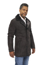 Mens Sheepskin Classic Car Coat-Avondale