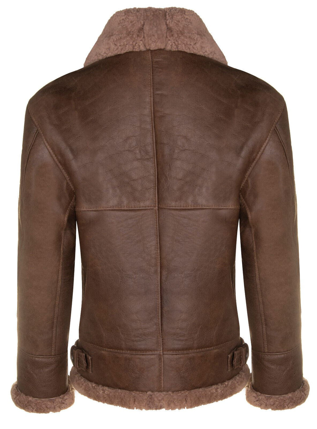 Mens B3 WW2 Sheepskin Leather Flying Aviator Jacket-Houston