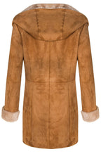 Womens Merino Sheepskin Hooded Coat-Antioch