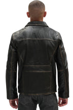 Men's Harrington Cow Hide Leather Jacket-Lima
