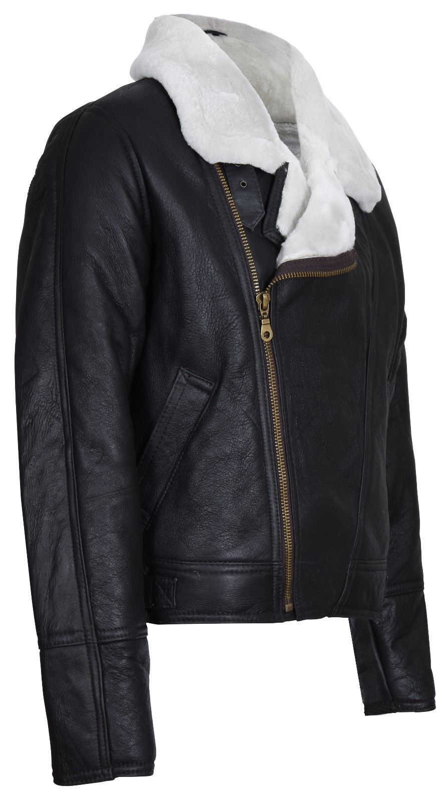 Mens Sheepskin Leather WW2 Bomber Jacket-Tucson