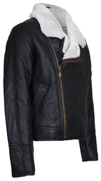 Mens Sheepskin Leather WW2 Bomber Jacket-Tucson