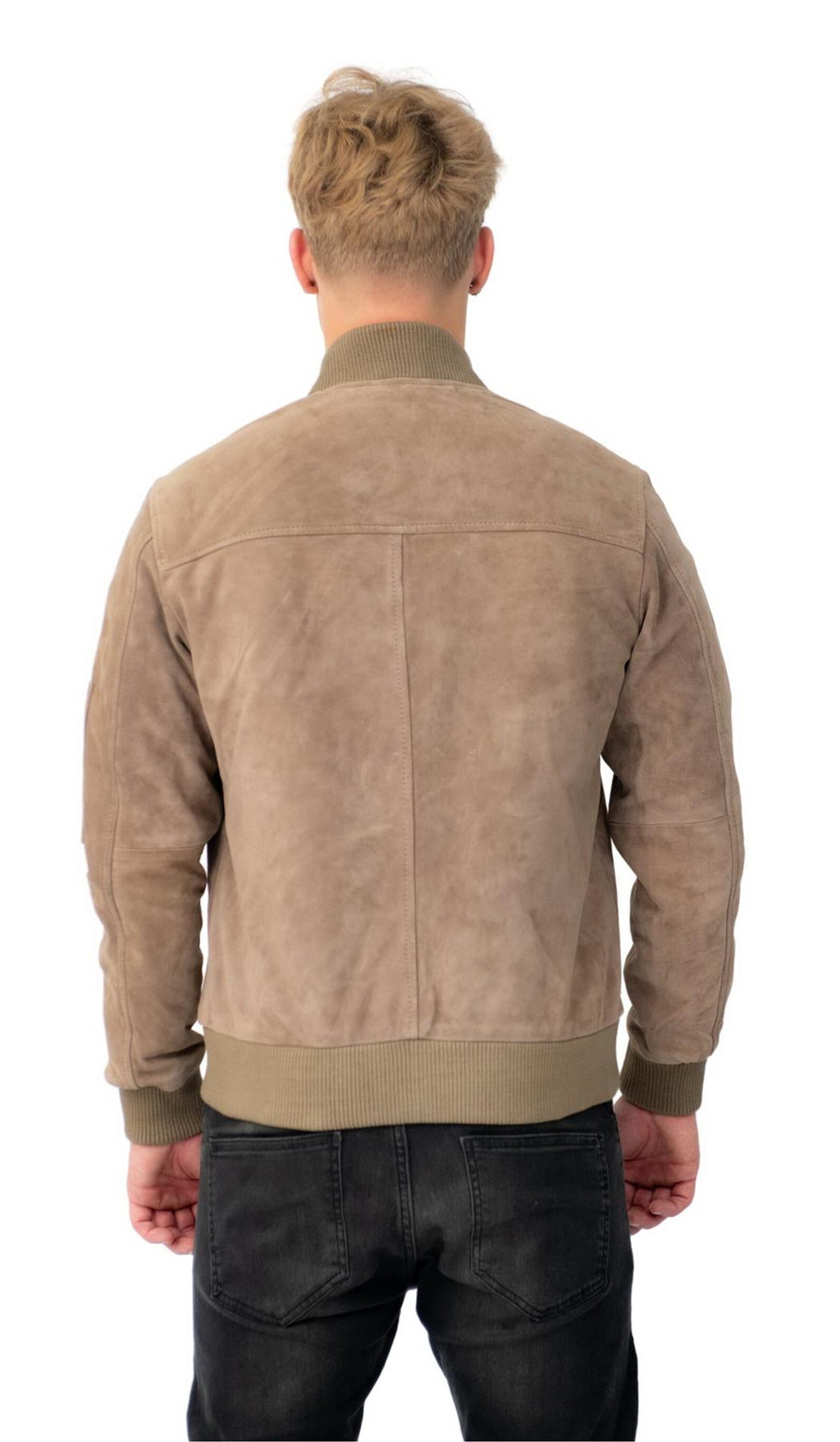 Mens Goat Suede MA-1 Bomber Jacket-Auckland