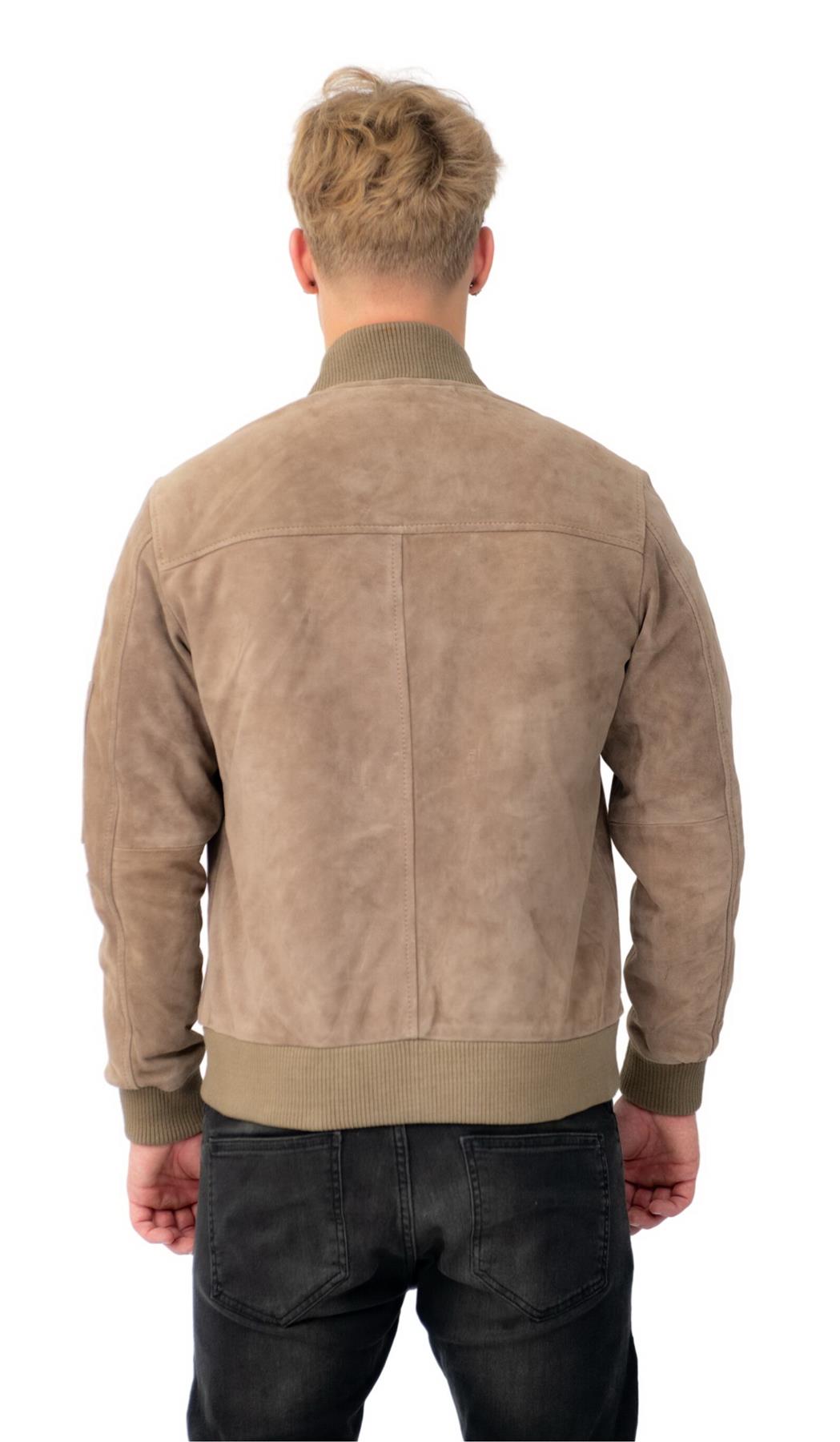 Mens Goat Suede MA-1 Bomber Jacket-Auckland
