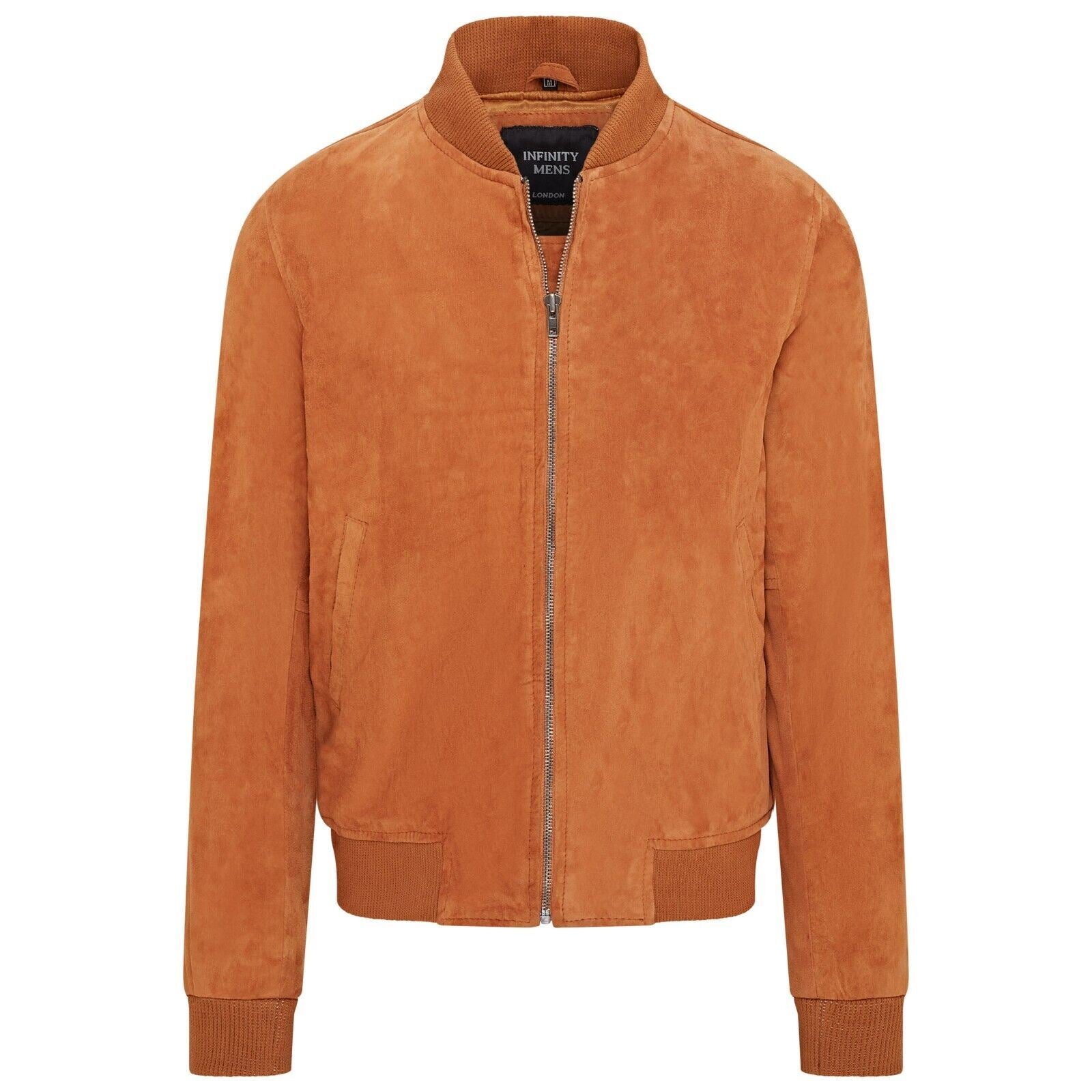 Mens Soft Goat Suede MA-1 Varsity Bomber Jacket  - Dalian