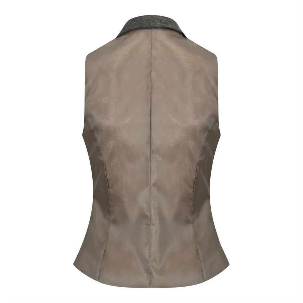 Womens 1920s Olive Green Wool Classic Retro Vintage Waistcoat