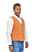 Mens Classic Goat Suede Leather Waistcoat-Norwich