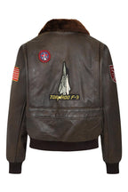 TOMMY Genuine Leather Pilot Jacket - Detachable Fur Collar