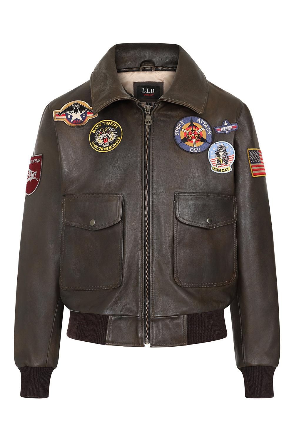 TOMMY Genuine Leather Pilot Jacket - Detachable Fur Collar