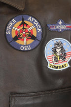 TOMMY Genuine Leather Pilot Jacket - Detachable Fur Collar