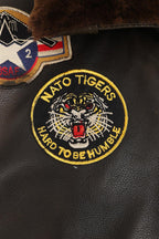 TOMMY Genuine Leather Pilot Jacket - Detachable Fur Collar