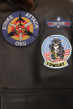 TOMMY Genuine Leather Pilot Jacket - Detachable Fur Collar