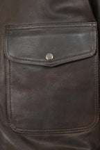 TOMMY Genuine Leather Pilot Jacket - Detachable Fur Collar