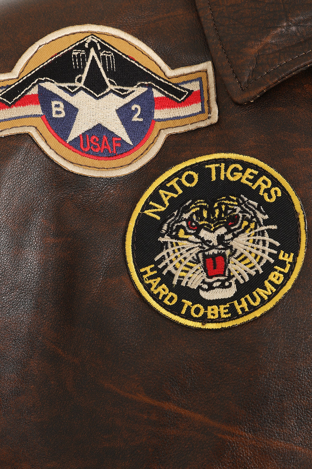 TOMMY Genuine Leather Pilot Jacket - Detachable Fur Collar