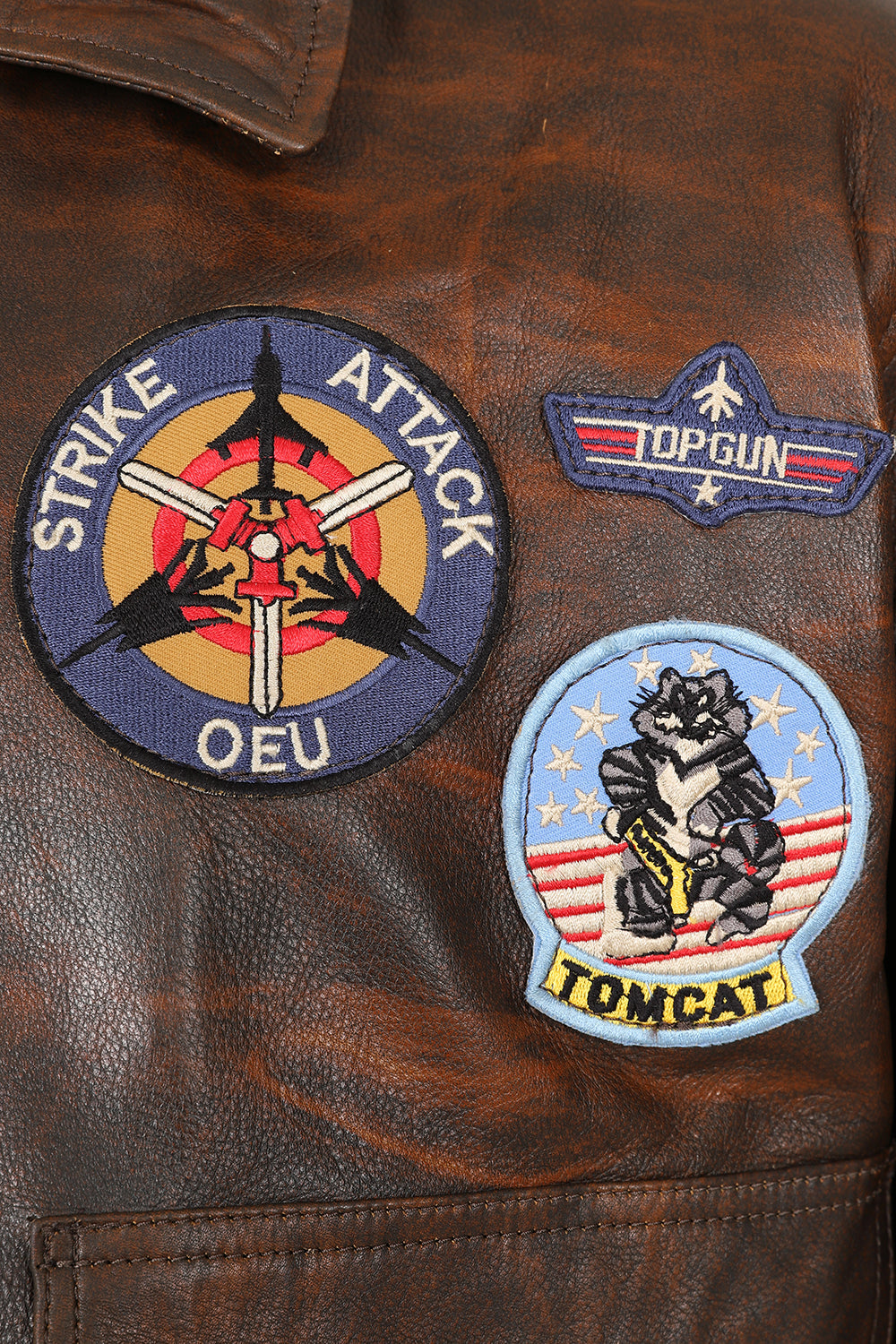 TOMMY Genuine Leather Pilot Jacket - Detachable Fur Collar