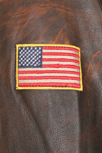 TOMMY Genuine Leather Pilot Jacket - Detachable Fur Collar