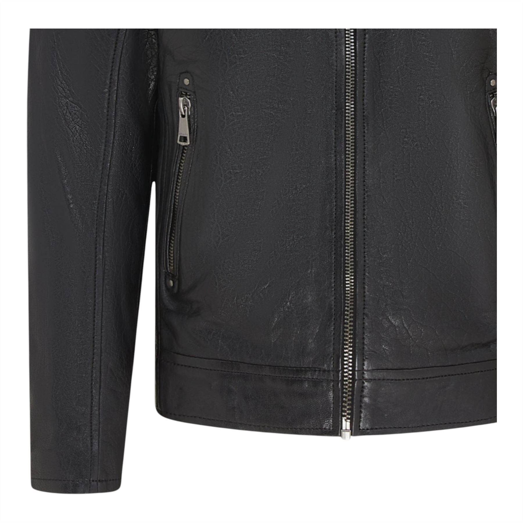 Men's Modern Classic Leather Quilted Biker Jacket - Derry